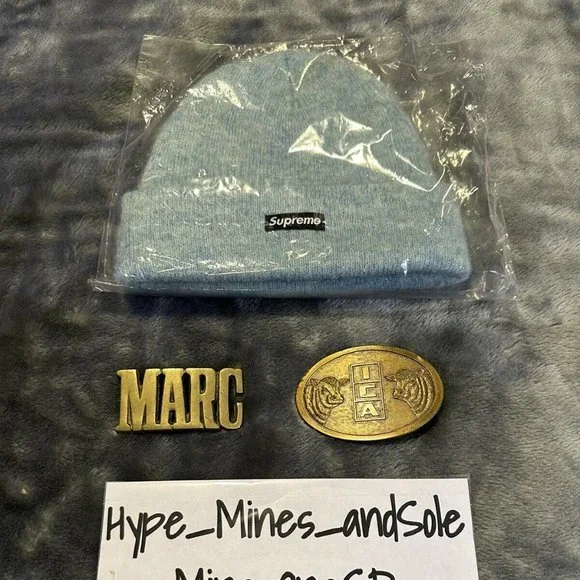 【新品】Supreme　Mohair　Beanie　\"Light Blue\" Supreme FW24 Brushed Stripe Mohair Embroidered Beanie Blue